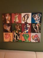 Olieverf Eddy Borgelt, Antiek en Kunst, Kunst | Schilderijen | Abstract, Ophalen