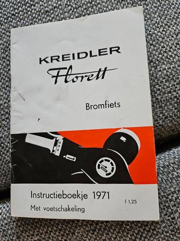 Kreidler Florett Instructieboekje 1971 beschikbaar voor biedingen