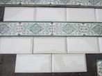 13 stuks Antieke wandtegels 7,5x15cm groene afbeelding 195cm, Antiek en Kunst, Ophalen