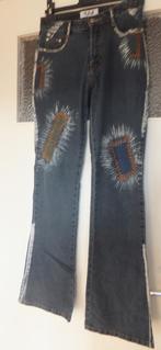 Aparte 5 pocket jeans van Bob, bijzondere details. W27 36, Zo goed als nieuw, Verzenden, Blauw, Bob