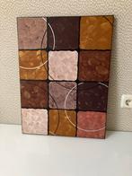 Abstract Schilderij met Vierkanten, Antiek en Kunst, Kunst | Schilderijen | Abstract, Ophalen of Verzenden