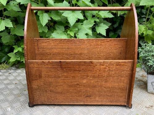 GROTE lektuurbak Amsterdamse School/Haagse school eiken, Antiek en Kunst, Antiek | Woonaccessoires, Ophalen of Verzenden