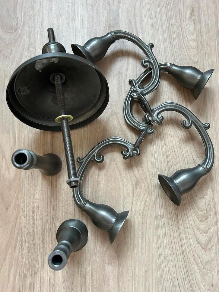 Metalen Kandelaar - Klassiek Design, Huis en Inrichting, Lampen | Hanglampen, Zo goed als nieuw, Minder dan 50 cm, Metaal, Ophalen of Verzenden
