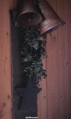 Wanddoek met houten ster, Www.jufbrocante.nl, Www.jufbrocante.nl, Nieuw, Ophalen of Verzenden