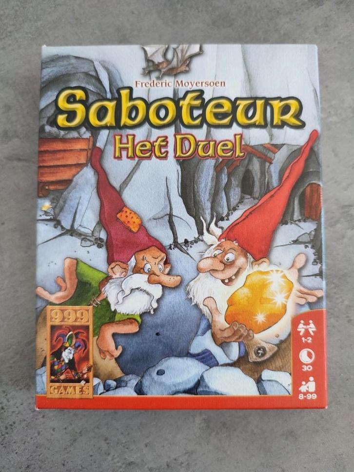 Saboteur Het Duel - 999 Games, Hobby en Vrije tijd, Gezelschapsspellen | Bordspellen, Zo goed als nieuw, Een of twee spelers, Ophalen of Verzenden