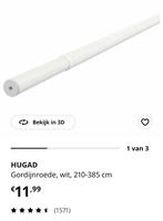 Twee HUGAD Gordijnroedes - Wit, 210-385 cm. €6 voor allebei., Huis en Inrichting, Ophalen, Wit, Nieuw, 200 cm of meer