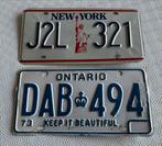 Vintage Nummerplaten - New York & Ontario, Ophalen of Verzenden, Gebruikt, Auto's