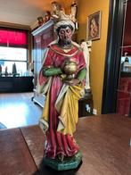 Antiek groot kerststal beeld ❤️ Koning Balthazar, Ophalen of Verzenden