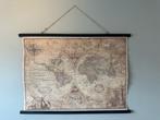 Wanddoek oude wereld kaart 100x70, Ophalen of Verzenden, Zo goed als nieuw
