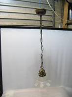 Vintage glazen ROK-GLAS HANGLAMPJE, Huis en Inrichting, Lampen | Hanglampen, Ophalen of Verzenden, Gebruikt, Glas, 50 tot 75 cm