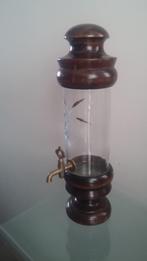 Antieke kraantjesfles in fraai eikenhouten frame., Ophalen of Verzenden