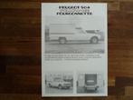 Peugeot 504 Fourgonnette, Boeken, Auto's | Folders en Tijdschriften, Peugeot, Zo goed als nieuw, Verzenden