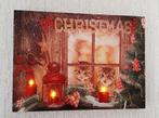 Kerst canvas schilderij met verlichting 37X27 cm, Diversen, Ophalen of Verzenden, Zo goed als nieuw