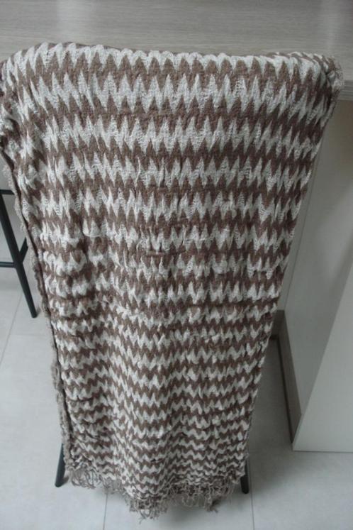 Zgan Lange soepele dames sjaal das bruin wit 220 x 40 cm, Kleding | Dames, Mutsen, Sjaals en Handschoenen, Zo goed als nieuw, Sjaal