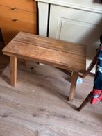 Houten Bankje / Krukje bijzet tafeltje, Antiek en Kunst, Ophalen of Verzenden