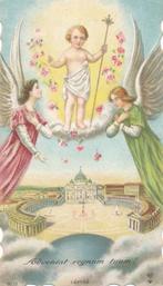 Mooi oud devotieprentje Kind Jezus + 2 Engelen - Rome, Ophalen of Verzenden, Gebruikt, Kaart of Prent, Christendom | Katholiek