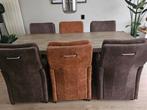 TeKoop 6 eetkamer stoelen met wieltjes!, Huis en Inrichting, Complete eetkamers, Ophalen of Verzenden, Gebruikt, 6 tot 8 stoelen
