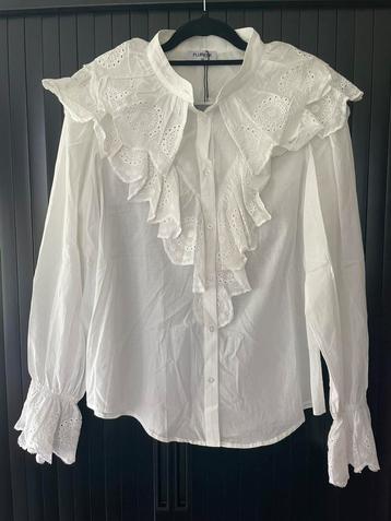 Mooie Fluresk blouse broderie wit 38 - nieuw- beschikbaar voor biedingen