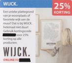 WIJCK. 25% korting. Een unieke plattegrond van je woonplaats, Eén persoon, Kortingsbon, Warenhuis- of Winkelbon