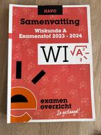 Samenvatting Wiskunde Havo 2023 2024 examenstof, Ophalen of Verzenden, Zo goed als nieuw, HAVO