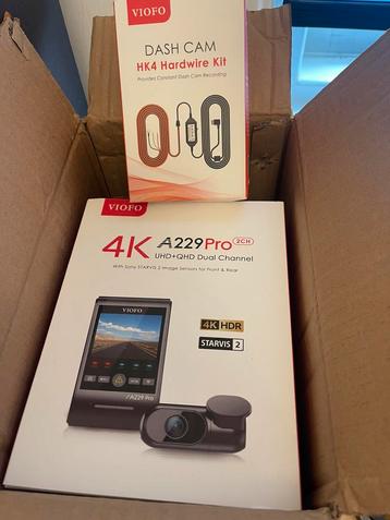 Viofo A229 Pro 2Ch dashcam + achtercamera + HK4 hardwire kit beschikbaar voor biedingen
