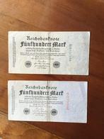 Oud Duits bankbiljet banknote 500 / 1000 mark 4 stuks 1922, Ophalen of Verzenden, Bankbiljetten