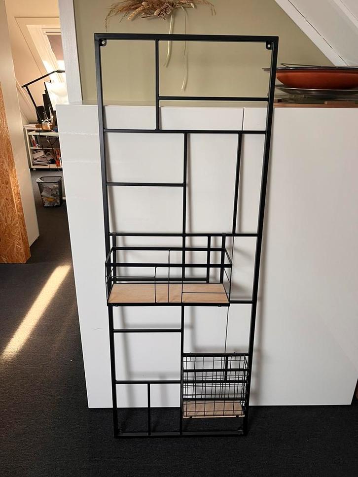 Wandrek zwart metaal 150 x 55 cm (Xenos), Huis en Inrichting, Woonaccessoires | Memoborden, Zo goed als nieuw, Overige typen, Ophalen