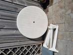 Witte ronde tuintafel, Ophalen, Gebruikt, Rond, Plastic