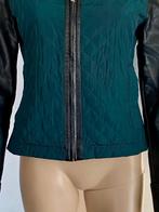 G758 Manguun maat 40=M jasje blazer jack colbert groen/zwart, Kleding | Dames, Maat 38/40 (M), Ophalen of Verzenden, Zo goed als nieuw