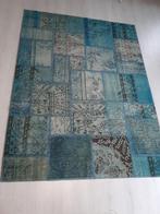 Perzisch patchwork tapijt |Handmade |Afm.245 cm x 185 |Ibiz, Huis en Inrichting, 200 cm of meer, Nieuw, 150 tot 200 cm, Blauw