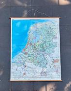 Grote landkaart van Nederland, Antiek en Kunst, Ophalen, Aardrijkskunde