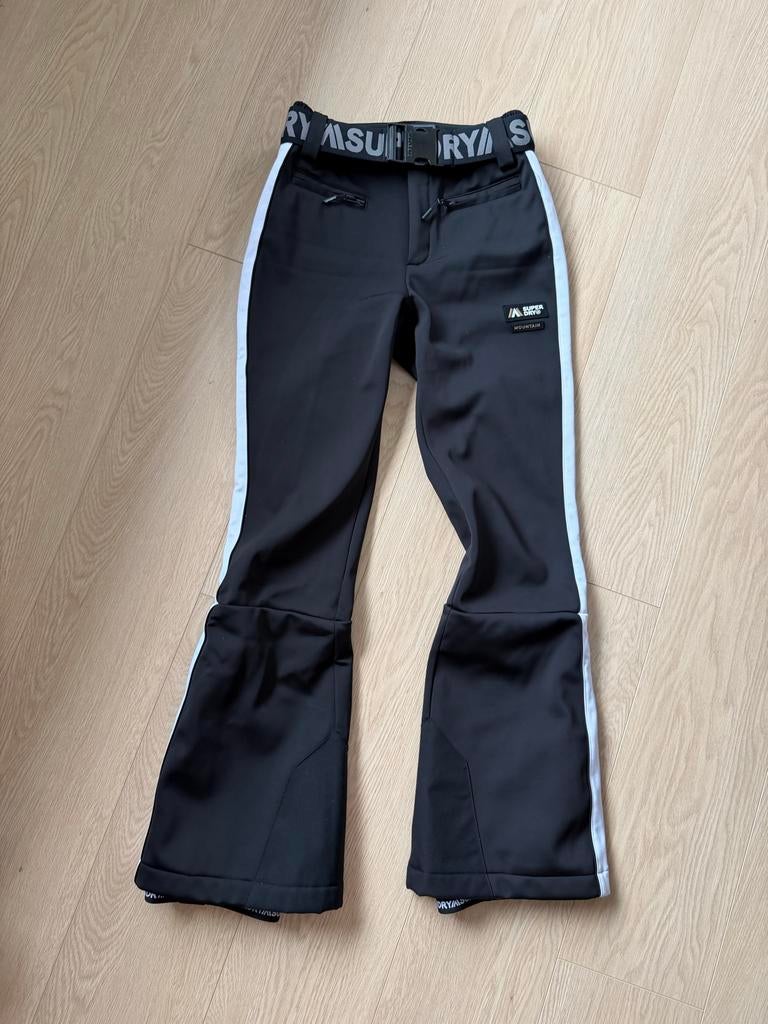 Superdry Ski Broek Zwart Slim Fit Maat 36 (XS/S), Ophalen of Verzenden, Zo goed als nieuw, Maat 36 (S), Broek