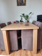 Hardhouten eettafel inclusief 4 luxe stoelen, Ophalen, Zo goed als nieuw
