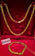 ‼️Prachtige 18krt goud verguld ketting met armband Nieuw ‼️, Ophalen of Verzenden, Nieuw, Goud, Goud