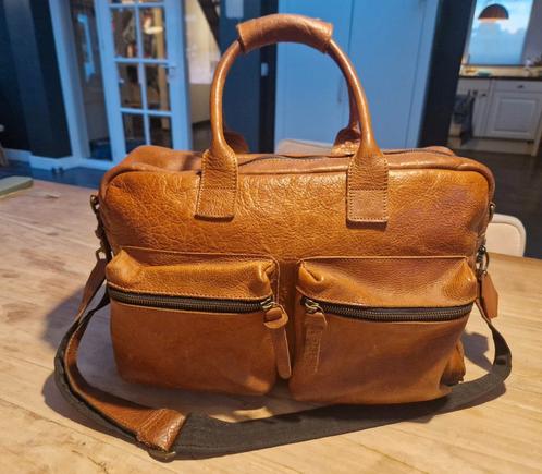 COWBOY BAG origineel helemaal gaaf camel kleur echt leer., Sieraden, Tassen en Uiterlijk, Tassen | Reistassen en Weekendtassen