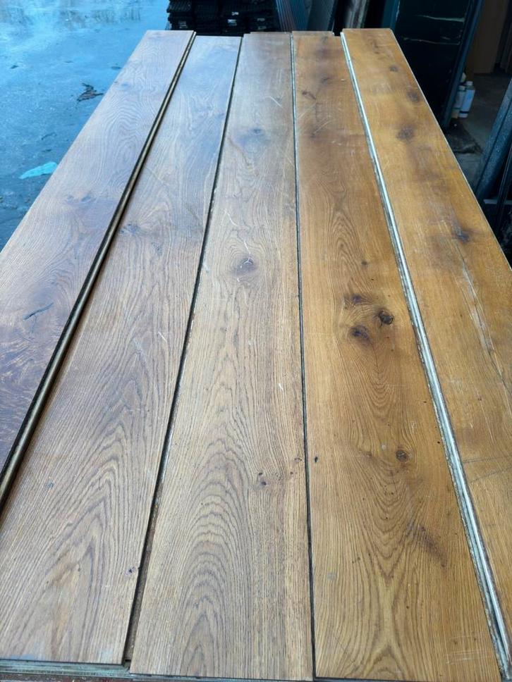 Eiken vloer 58 m2 multivloer 20 cm breed 2,5 cm dik top 7 mm, Doe-het-zelf en Verbouw, Vloerdelen en Plavuizen, Gebruikt, Vloerdelen of -planken