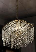 Prachtige vintage swirl kristallen kroonluchter, Huis en Inrichting, Lampen | Kroonluchters, Ophalen of Verzenden, Zo goed als nieuw
