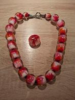 Zsiska ketting en ring, Ophalen of Verzenden, Zo goed als nieuw, Roze, Overige materialen