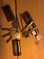 Cilindersloten met sleutels, Doe-het-zelf en Verbouw, Hang- en Sluitwerk, Ophalen of Verzenden, Gebruikt, Koper of Messing, Slot