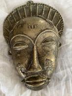 Groot bronzen Masker koningen - (Baule-stam)27x20 cm, Antiek en Kunst, Ophalen of Verzenden, Brons
