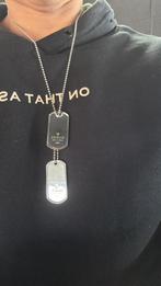 Gucci dogtags zilver heren ketting 62 gr, Ophalen, Met hanger, Gucci, Zo goed als nieuw