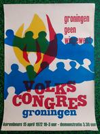 Poster Volkscongres Groningen 1972, Verzamelen, Ophalen of Verzenden, Zo goed als nieuw