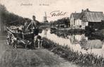 Overschie, De Kleiweg met Molen en Hondenkar. 5808, Verzamelen, Ansichtkaarten | Nederland, Verzenden, Voor 1920, Gelopen, Zuid-Holland