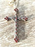 Antieke zilveren Romeinse byzantijnse granaten kruis, Sieraden, Tassen en Uiterlijk, Antieke sieraden, Verzenden, Zilver