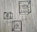 3x SIERLIJK METALEN PLANTENTAFEL, Minder dan 30 cm, Minder dan 60 cm, Rond, Nieuw