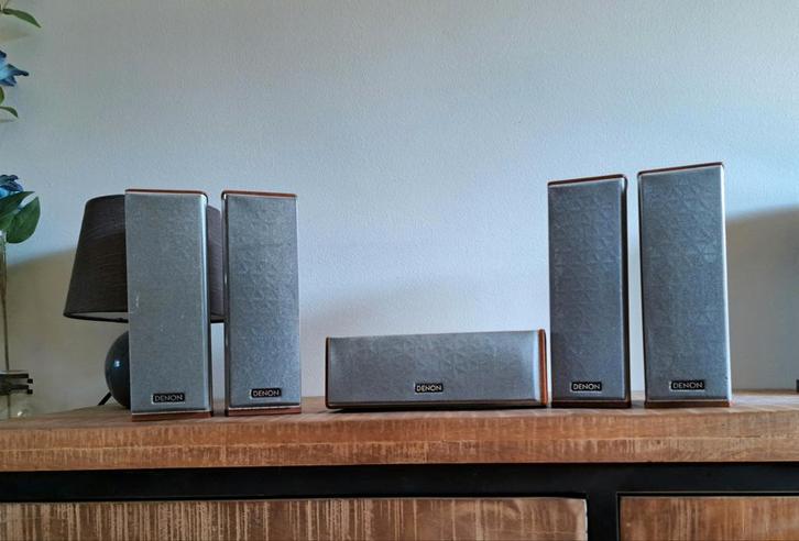 Denon all-surround speakers SC-A500SD met Centre speaker, Audio, Tv en Foto, Luidsprekers, Gebruikt, Front, Rear of Stereo speakers
