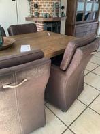 4 eetkamer stoelen op wieltjes, Ophalen, Zo goed als nieuw, Vier