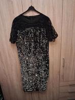 Zwarte glitter jurk maat 44, Kleding | Dames, Jumpsuits, Ophalen of Verzenden, Zo goed als nieuw, Maat 42/44 (L), Zwart