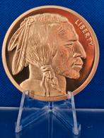 (10336) PRACHTIGE  LIBERY BISON  COPPER BAAR  FIVE OUNCE, Ophalen of Verzenden, Koper
