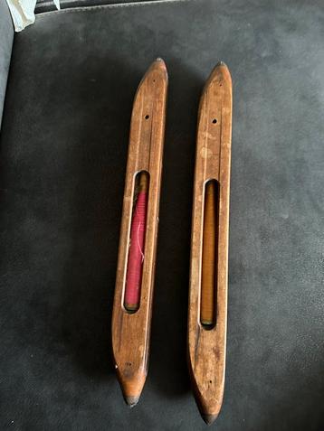 Oude Houten Weefspoelen - Vintage Decoratie beschikbaar voor biedingen